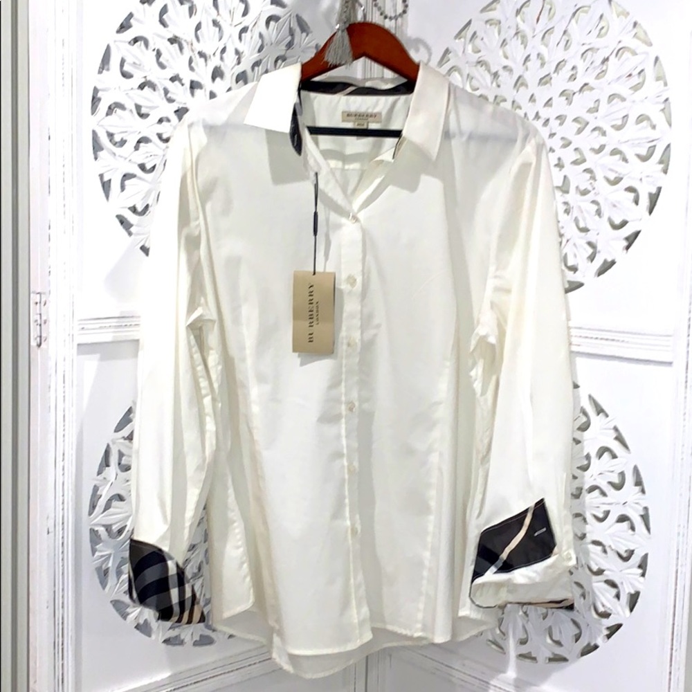 New Burberry Button Down Blouse
